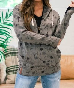 Cheap 😍 Ampersand Ave 👩 women Halfzip Sweatshirt in Botanical Bliss 👏