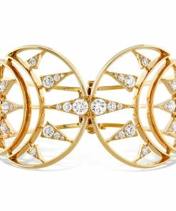 New 🌟 Hearts on Fire 👩 women Triplicity Golden Cuff ✨