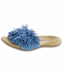 Cheap 🧨 Minnetonka Tinsely 👩 Womens Suede Slip On Slide 🩴 Sandals 🧨