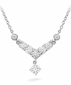 Discount 🤩 Hearts on Fire 👩 women Triplicity Pointed Necklace ❤️