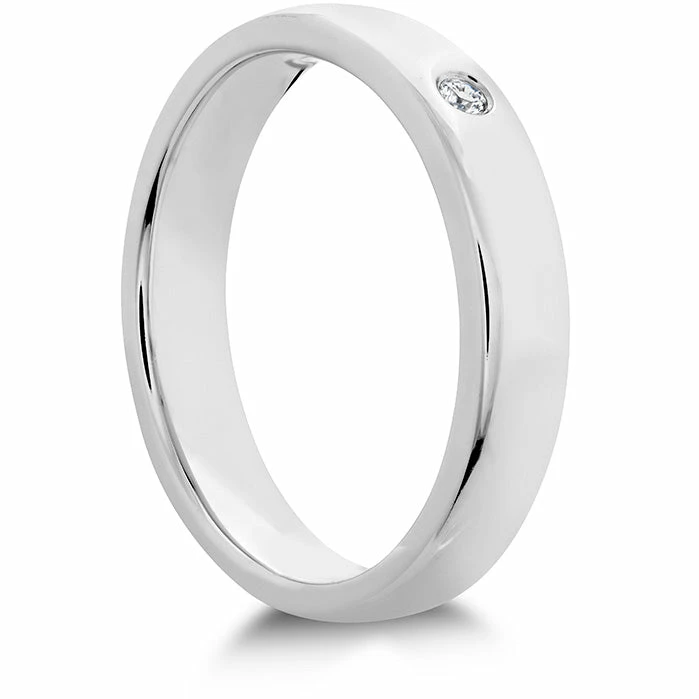 Discount ๐ Hearts On Fire ๐ฉ women Coupled Single Diamond Round Burnish Band 4mm ๐ - Image 2