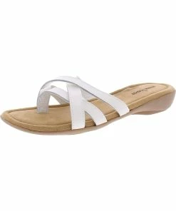 Discount 👏 Minnetonka Sunny 👩 Womens Leather Thong Slide 🩴 Sandals ⌛