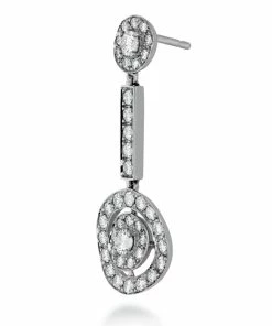 Discount 👏 Hearts on Fire 👩 women Inspiration Double Halo Drop Earrings 🎁