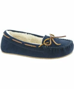 Discount 🤩 Minnetonka Lodge Trapper 👩 Womens Suede Faux Fur Lined Moccasins ✔️