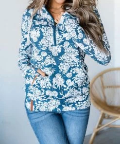 Cheapest ๐ Ampersand Ave ๐ฉ women Halfzip Sweatshirt in Finding Paradise โจ