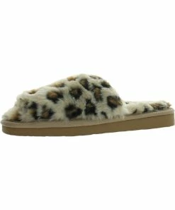 Brand new ❤️ Minnetonka Lolo 👩 Womens Animal Print Faux Fur Slide Slippers ✔️