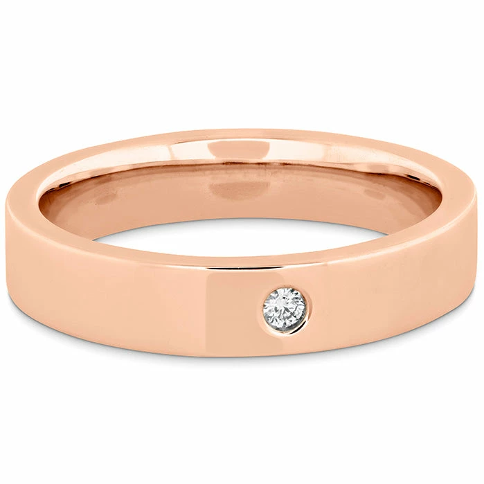 Best deal β Hearts On Fire π© women Coupled Single Diamond Flat Burnish Band 4mm π - Image 3