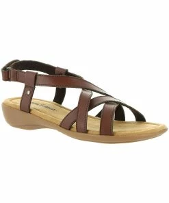 Best deal 🛒 Minnetonka Sunny Slingback 👩 Womens Leather Strappy Flat 🩴 Sandals ❤️
