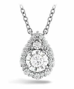 Promo ⭐ Hearts on Fire 👩 women HOF Teardrop halo Pendant ✔️