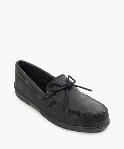 Wholesale ✔️ Minnetonka Men'S Moosehide Classic 👞 Shoes in Black 🌟