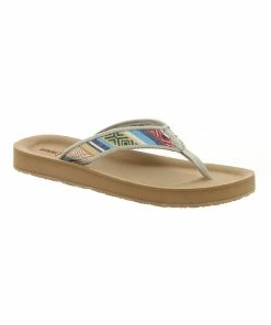 Deals ๐ Minnetonka Hedy ๐ฉ Womens Aztec Print Slip On Flip-Flops ๐