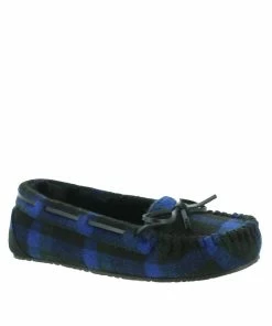 Best Pirce 😀 Minnetonka Lodge Trapper 👩 Womens Faux Fur Lined Plaid Moccasins 🤩