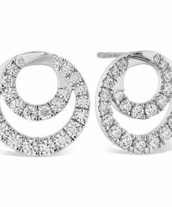 Best Sale 🌟 Hearts on Fire 👩 women Optima Diamond Circle Earrings 🎉