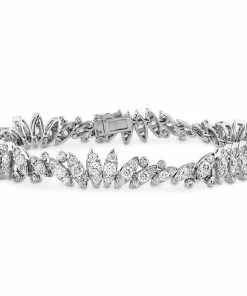 Best Pirce 👍 Hearts on Fire 👩 women White Kites Feathers Line Bracelet 🤩