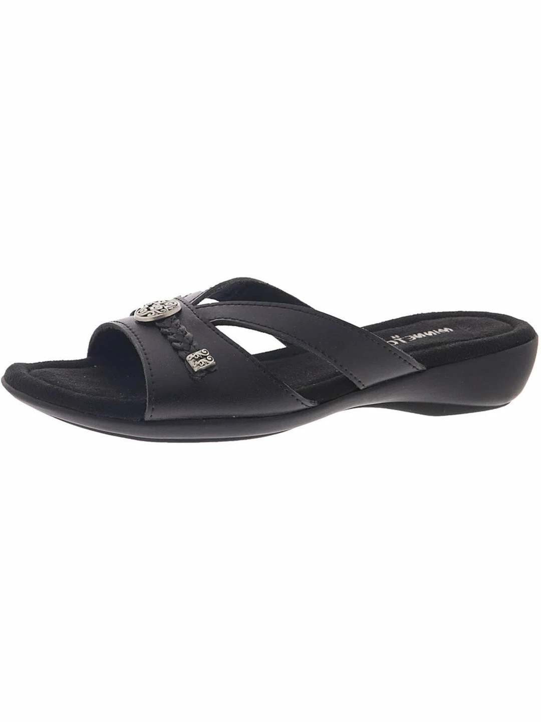 Best Sale ๐ฏ Minnetonka Siesta ๐ฉ Womens Leather Open Toe Slide ๐ฉด Sandals ๐ฅฐ